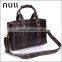 expandable brown italian leather weekender duffle travel bag