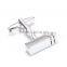 Black Lined Silver Cube Cufflinks