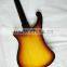 4 string Rik solid basswood electric bass guitar with sunburst colour