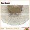 Waves brim handmade crocheting straw hat