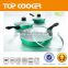 Aluminium Forged White Ceramic Fry Pan With Lid