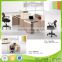 2016 furniture round workstation for 4 person white oak tabletop and green partition