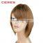 candy color straight flat bang short bob Hair cosplay wigs, brazilian human hair wigs bob style