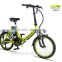 Folding 20 inch 48V CE Rohs approved factory bicycle women ebike single speed cheapest with two seat electric bike