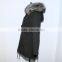 Wholesale price hot selling popular parka jacket with real silver fox fur hood trim