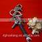 Multi-usage Zinc Alloy Leather Wrapped Spanner Keychain