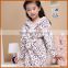 Super Soft Children Plush Printing Home Flannel Bathrobe