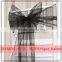 20x280cm Flocked Organza Chair Sash Bows Wedding Reception Decoration