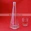 Populary best price triangle liqueur bottle 700ml wine glass bottle frosted high flint bottles