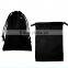Black Velvet Bag with Logo in square shape,/Velvet Jewellery pouch/velvet drawstring bag