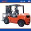 4.5 Ton Diesel Manual Forklift Truck with 3 stage full free 7m mast with double front tire