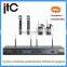 Professional UHF FM Economy Adjustable Frequency 4-channel Headset Wireless Microphone