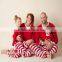 2016 hot sale 100% cotton trade assurance service striped long sleeve christmas family pajamas
