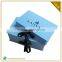 2015 Custom Paper Gift Box With Transparent Window Ribbon Bowknot Green Cardbard