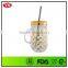 FDA certification and PS material 20 Ounce Double wall acrylic mason jars with handle and lid