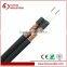 RG6 Dual Coaxial Cable With Messenger,75 Ohm Coaxial Cable For CCTV,CATV