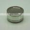 new round wedding candle tins with no printed