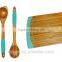 Bamboo Cutting Board and 5 Piece Kitchen Tools with Silicone Handles