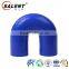 Blue 7/8'' 22mm 180 Degree Elbow Silicone Hose Pipe 102mm U Shape Coupler Turbo