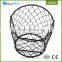 Best Selling Home Accessories Metal Wire Mesh Balck Painting Fruit Basket