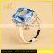 Jingli Jewelry Blue Gemstone Silver Jewelry Wedding Ring (YJ-830)