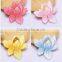 custom high quality embroidery Lotus applique patches for garment