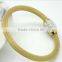 Fashion stainless steel wire bangle jewelry tricolor diamond cuff bracelet for women