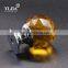 Honey Amber Fashionable Zinc Alloy Rhombohedral Glass Knob