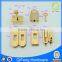Qifeng hardware 6pcs zinc alloy handbag accessories in light gold color