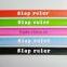 Any pantone color rubber silicone slap bands with silvery strips