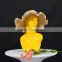 Fashion Fiberglass Yellow Female Mannequin Head For Scarf Display