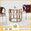 D366 Hot Sale Marble Top Round Gold Side Table