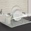 Single Chrome Dish Drainer with Plastic Tray and Cultery