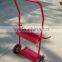 industrial heavy duty steel double oxygen gas drum cylinder trolley cart