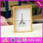 2016 hot sale baby wooden funny photo frame, most popular kids wooden funny photo frame W09A040