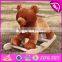 2017 New design cute bear wooden baby rocking animal W16D073