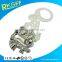die casting zinc alloy material baby carriage shape baby pacifier clip with plastic chain