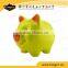 Yellow painting piggy animal ceramic coin money bank