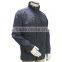 Men's long winter stand collar pea coat navy blue windbreak outdoor jacket