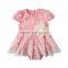 New style baby flower dresses girl baby romper with skirts