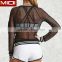 2017 new design women fashion jacket with mesh design yoga jacket for gym wear sports jacket