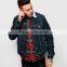 winter fashion warm black denim jacket men with fur