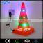 orange High Vis reflective led light traffic cone