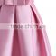 2016 Guangzhou Shandao New Fashion Design Women Summer Party Wear Pink A Line Ruffle Satin Long Skirts