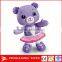 Washable re-use lovely animal vlolet plush doodle bear doll for painting