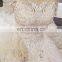 LS00258 V Back Short Sleeves Long Train Bulk Wedding Dresses Arabic Style for Black Women