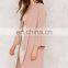 Women Cut-out Botton Hem Kimono Sleeve Jacket 2017