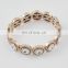Antic Gold & Silver Rhinestone Ring Stretched Bracelet