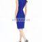 Knee Wrap Plain Kurti Overlay Front Fashion Light Blue Party Dress for Young Girls NT6629