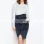 Knitted Stripe Midi Office Ladies Pencil Universal Side Skirts Designs